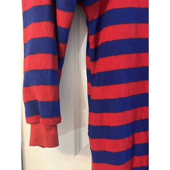 NICK & NORA Sock Monkey One Piece Pajamas Sleepwear Footed Adult XL Full Zip SEE - Picture 12 of 15